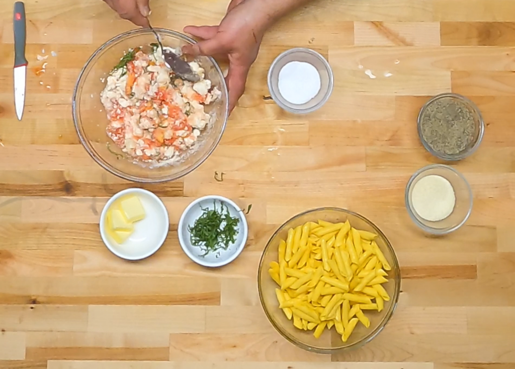 Easy Baked Feta Pasta the MyPrepTable Way 10 Mix in the rest of the ingredients