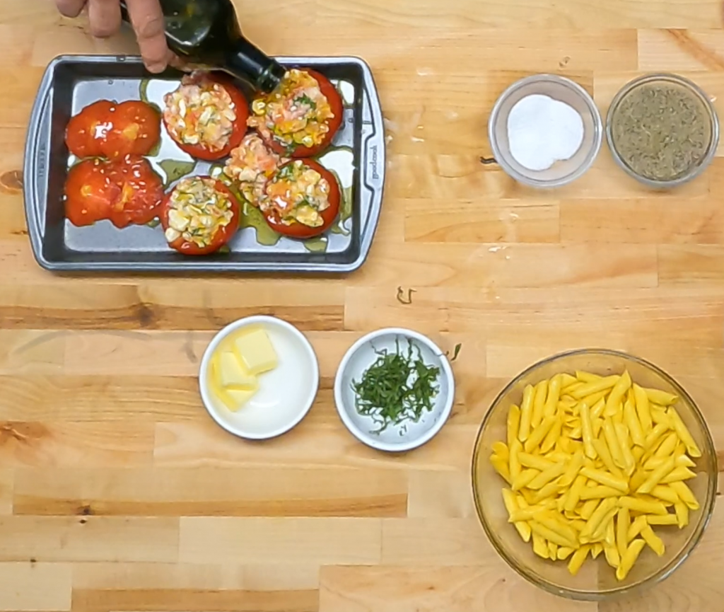 Easy Baked Feta Pasta the MyPrepTable Way 12 Oil the tomato
