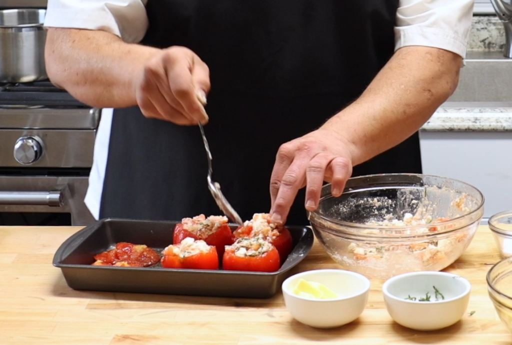 Easy Baked Feta Pasta the MyPrepTable Way 11 Stuff the tomato