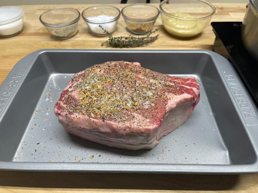Prime Rib for Two - Perfectly Cooked in 50 Minutes 7 prime rib at room temperature before searing