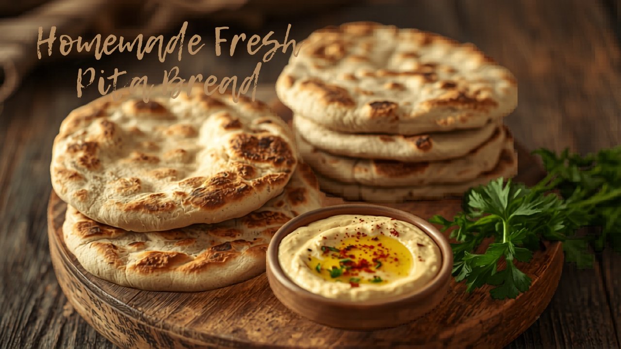 Homemade Pita Bread Recipe: Soft, Fresh & Ready in 90 Minutes 1 homemade pita bread recipe - soft pillowy pita fresh from the skillet