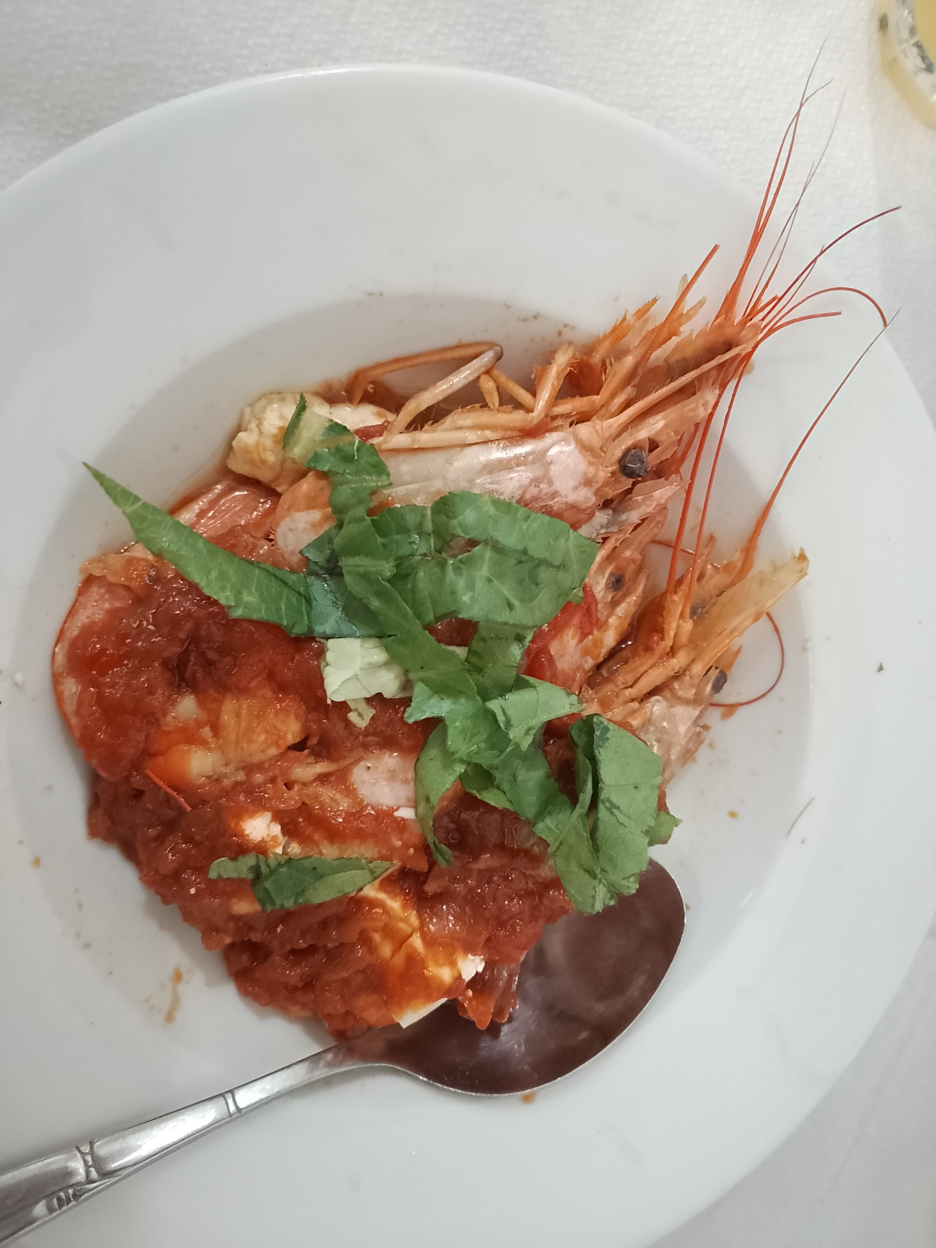 garides saganaki greek shrimp