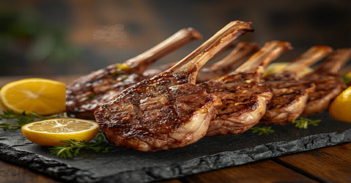 Paidakia: 4 Secrets to Perfect Greek Grilled Lamb Chops 3 Greek grilled lamb chops (paidakia) on a platter with lemon and herbs