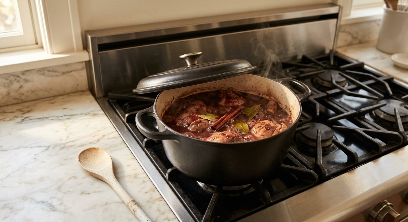 Lagoto Recipe: The Authentic 1-Pot Kos Rabbit Stew Chef Niko's Mother Made Every Sunday 11 Lagoto recipe finished dish — authentic Greek rabbit stew over hilopites