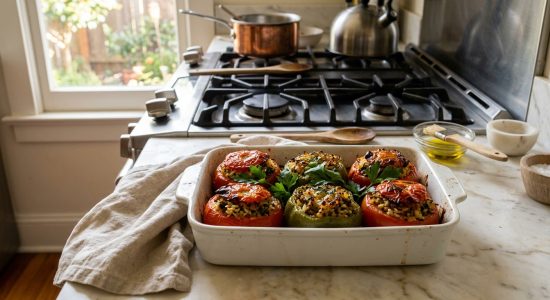 gemista greek stuffed tomatoes peppers hero 1