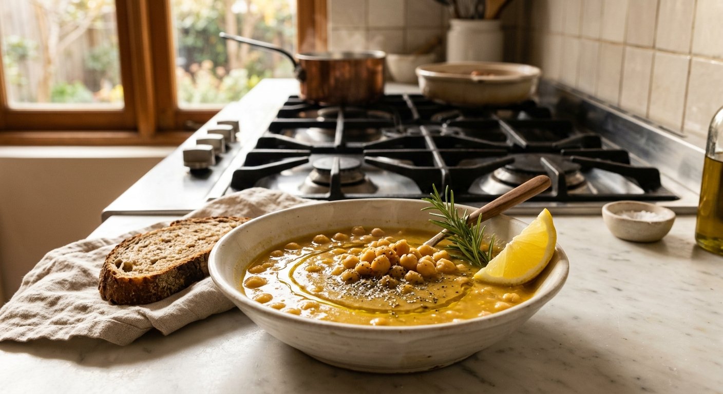 Revithia Recipe: The 1-Pot Greek Chickpea Soup That Cooks Itself 3 revithia recipe hero