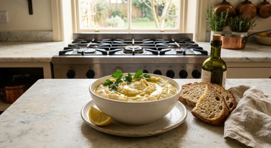 skordalia greek garlic dip hero